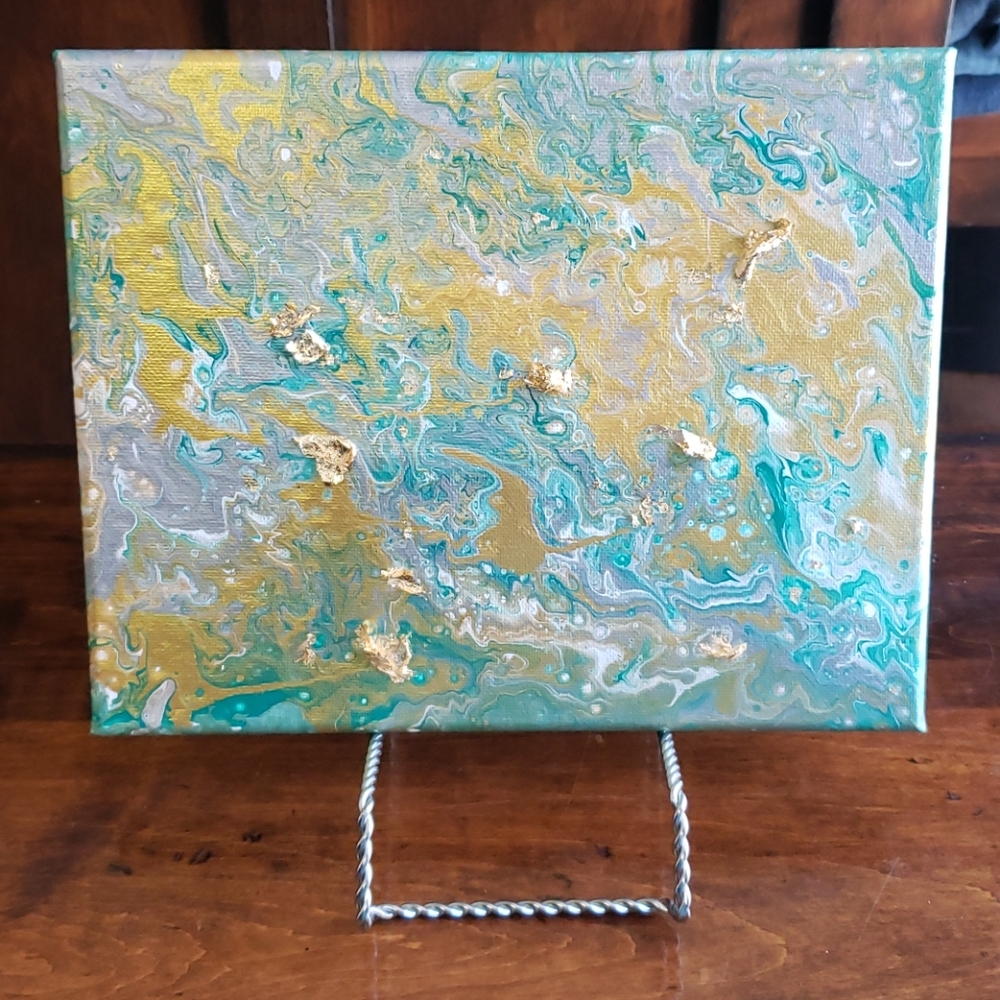 HOST PICK. 8x10 Orig Acrylic Abstract Painting titled "Sands of Time" - Picture 3 of 5